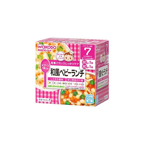 和光堂　栄養マルシェ　和風ベビーランチ　7か月頃から　(80g+80g)　しらすの雑炊　彩り野菜の汁椀　ベビーフード　セット　※軽減税率対象商品