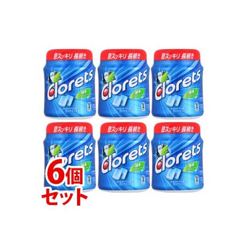 《セット販売》　モンデリーズ・ジャパン クロレッツXP クリアミント 粒 ボトルR (140g)×6個セット 緑茶ポリフェノール・キシリトール配合  ガム　※軽減税率対象商品