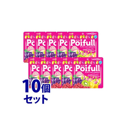 《セット販売》　明治 大粒ポイフル袋 (80g)×10個セット グミキャンデー Poifull　※軽減税率対象商品