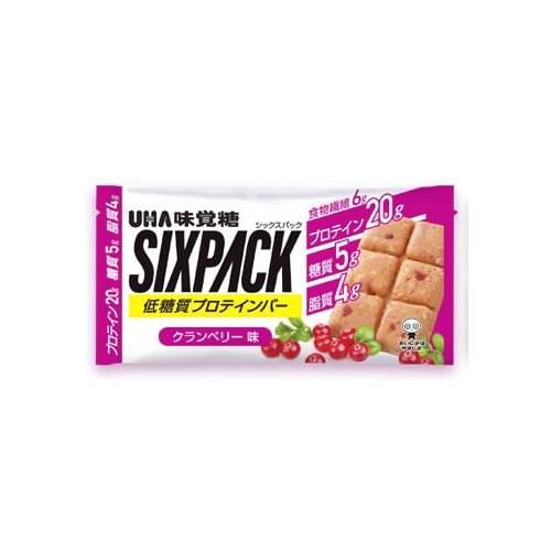 UHA味覚糖 シックスパック プロテインバー クランベリー味 (1個) SIXPACK　※軽減税率対象商品