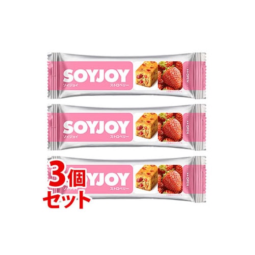 《セット販売》　大塚製薬 ソイジョイ ストロベリー (30g)×3個セット バランス栄養食品 SOYJOY　※軽減税率対象商品