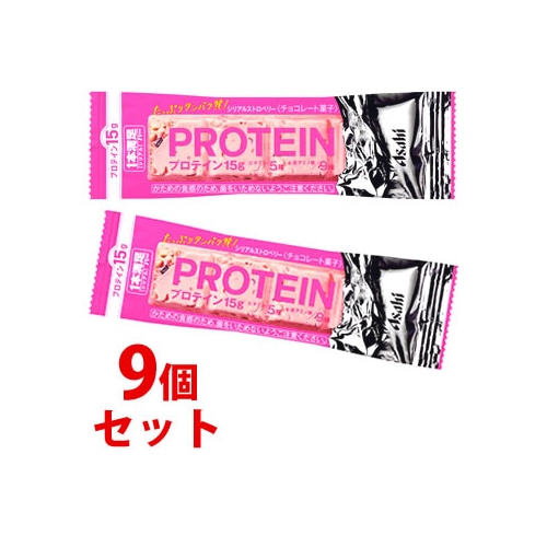 セット販売》 アサヒ 1本満足バー プロテインストロベリー (1本)×9個セット シリアルチョコレート チョコバー ※軽減税率対象商品:  ツルハグループe-shop ANA Mall店｜ANA Mall｜マイルが貯まる・使えるショッピングモール