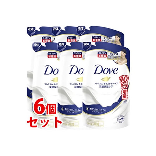 《セット販売》　ユニリーバ ダヴ ボディウォッシュ プレミアム モイスチャーケア つめかえ用 (400g)×6個セット 詰め替え用 増量品  ボディーソープ Dove