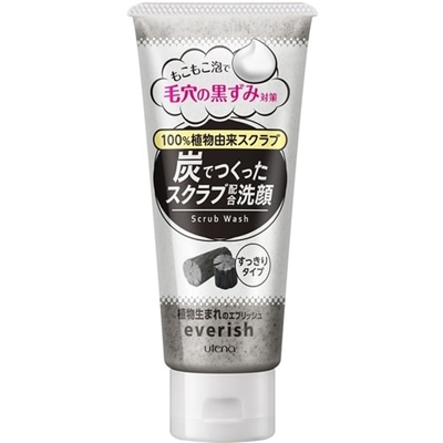 ウテナ エブリッシュ スクラブ洗顔 【炭でつくったスクラブ配合洗顔】 洗顔料 (135g)