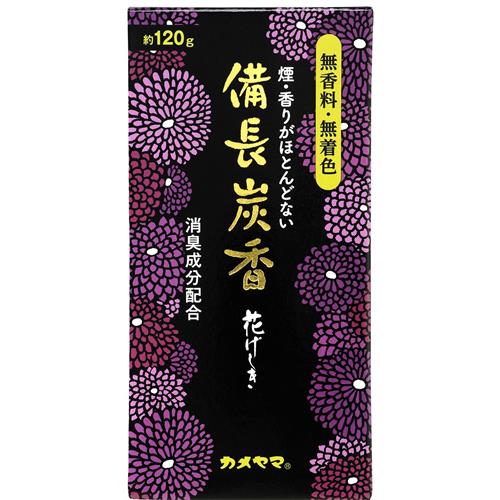 カメヤマ 花げしき 備長炭 (約120g) お線香 煙・香りがほとんどないタイプ