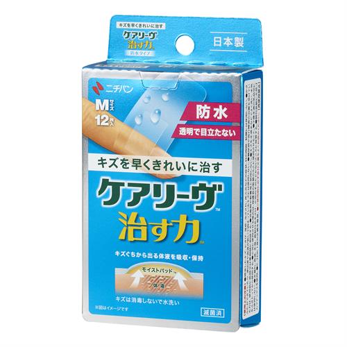 ニチバン ケアリーヴ 治す力 防水タイプ Mサイズ CNB12M 絆創膏 (12枚入) 【管理医療機器】