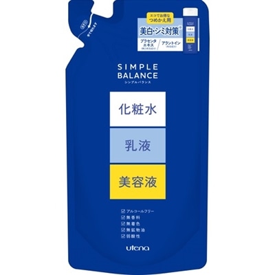 ウテナ シンプルバランス 薬用美白ローション つめかえ用 (200mL) 詰め替え用 化粧水 乳液 美容液 【医薬部外品】