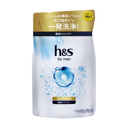 P&G　エイチアンドエス　h＆s　フォーメン　スカルプゴールド　薬用シャンプー　つめかえ用　(300mL)　詰め替え用　【P＆G】　【医薬部外品】