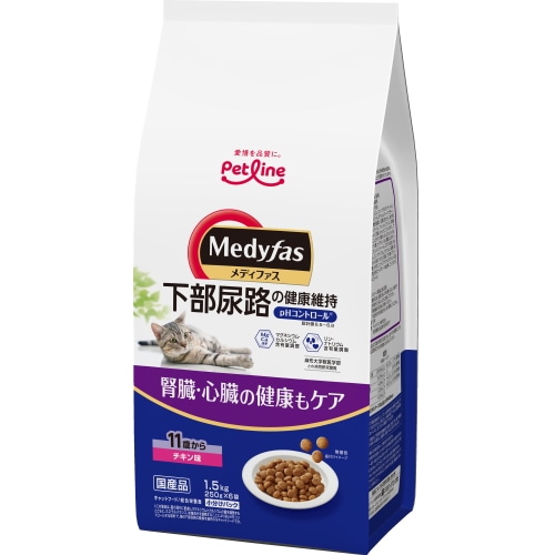 ペットライン メディファス 子ねこ 11歳から チキン味 (1.5kg) Medyfas キャットフード