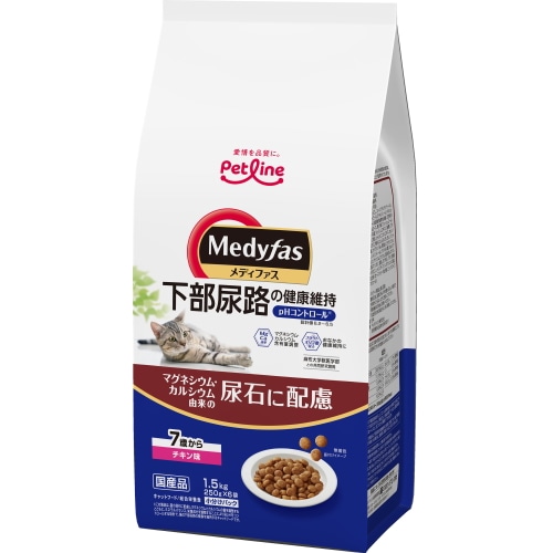 ペットライン メディファス 7歳から チキン味 (250g×6袋) キャットフード