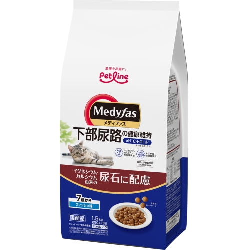 ペットライン メディファス 7歳から フィッシュ味 (250g×6袋) キャットフード