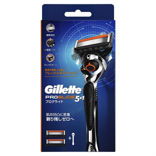 P&G ジレット プログライド フレックスボール マニュアル ホルダー (本体+替刃2個付) 髭剃り カミソリ 【P&G】