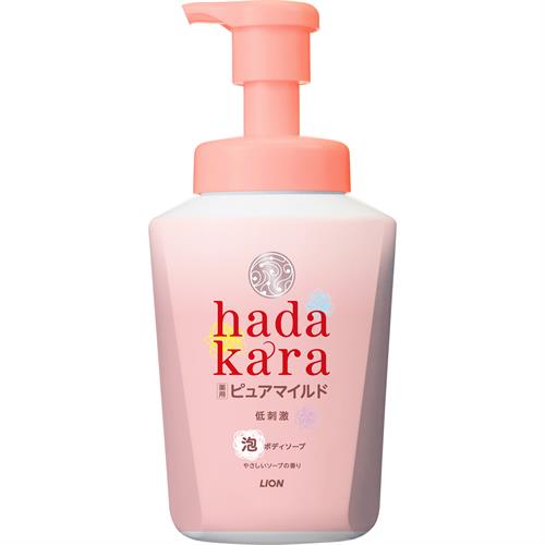 ライオン hadakara ハダカラ ボディソープ泡で出てくる薬用ピュアマイルドタイプやさしいソープの香り 本体 (550mL) ボディソープ　【医薬部外品】