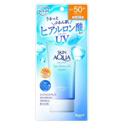 ロート製薬 スキンアクア スーパーモイスチャーエッセンス (80g) SPF50+ PA++++ 顔・からだ用 日焼け止め