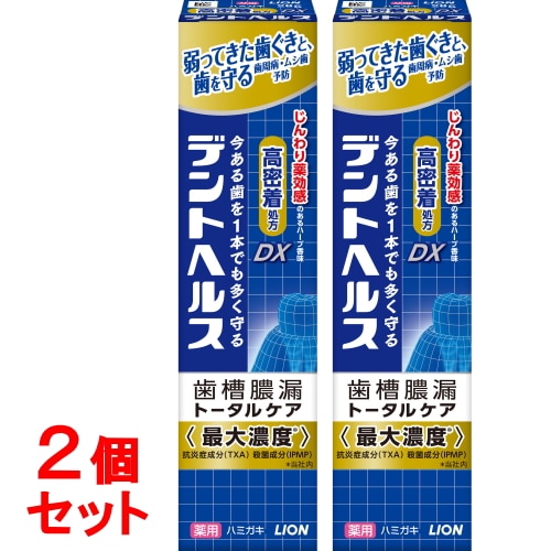 《セット販売》 ライオン デントヘルス 薬用ハミガキDX (28g)×2個セット 歯周病 虫歯 口臭予防 【医薬部外品】
