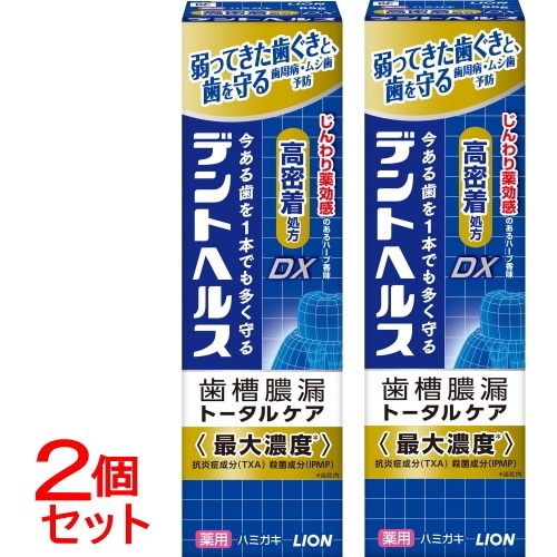 《セット販売》 ライオン デントヘルス 薬用ハミガキDX (85g)×2個セット 歯周病 虫歯 口臭予防 【医薬部外品】