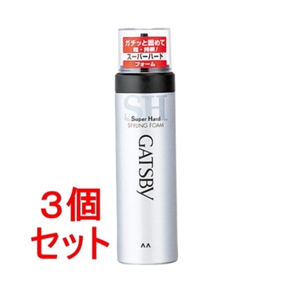 《セット販売》　マンダム ギャツビー スタイリングフォーム スーパーハード (185g)×3個セット メンズヘアフォーム