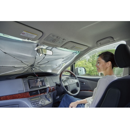 コジット　遮夏カーシェードパラソル サンシェード 車 フロントガラス 折り畳み式 傘型【送料無料】対応車種　NBOX　フィット　フリード　ヤリスクロス　アクア　セレナ