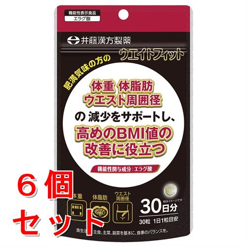 《セット販売》 井藤漢方製薬 ウエイトフィット　３０粒×6個セット※軽減税率対象商品