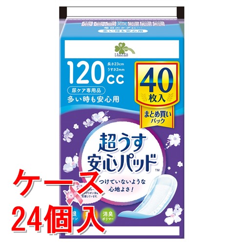 《ケース販売》  くらしリズム　安心パッド　まとめ買い　120CC　40枚×24個セット 【医療費控除対象品】