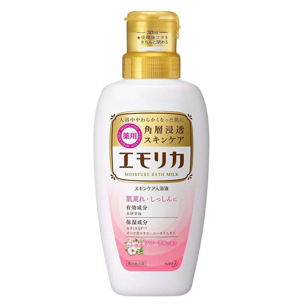 花王 エモリカ 薬用スキンケア入浴液 (450mL) フローラルの香り 本体 450ml 液体 入浴剤 【医薬部外品】