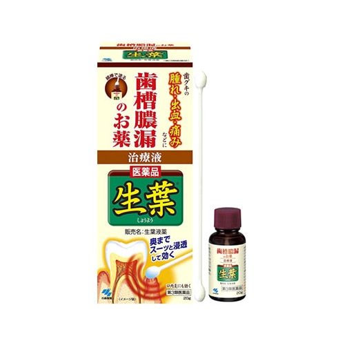 【第3類医薬品】小林製薬 生葉液薬(しょうようえきぐすり) 液体20g、綿棒30本