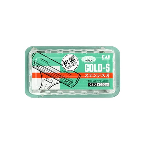 貝印 T型ゴールドステンレス SM (10本入) ひげそり用 カミソリ