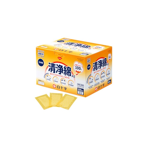 白十字 ファミリーケア FC 清浄綿 A2 AII (100包入) 滅菌済 天然コットン100% 【医薬部外品】
