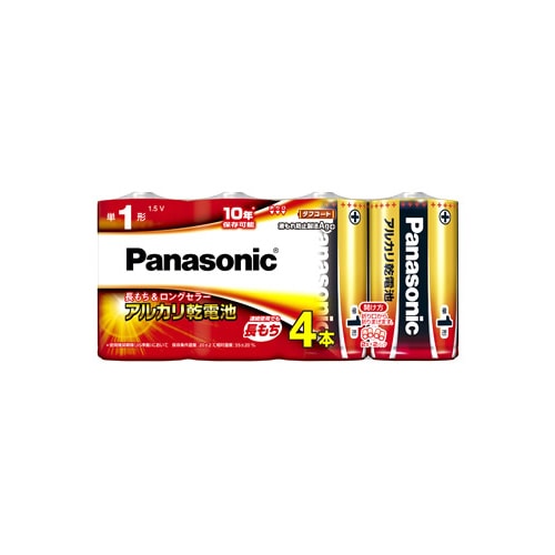 パナソニック アルカリ乾電池 単1形 LR20XJ/4SW (4本パック)