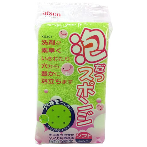アイセン 泡だつスポンジ ソフト (1個) キッチンスポンジ