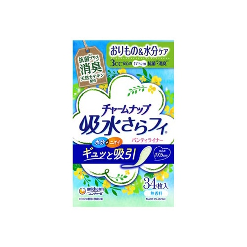 ユニチャーム チャームナップ 吸水さらフィ パンティライナー 消臭タイプ 3cc (34枚) 軽失禁ライナー