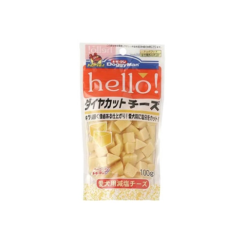 ドギーマン　hello!　ダイヤカットチーズ　(100g)　ドッグフード　おやつ