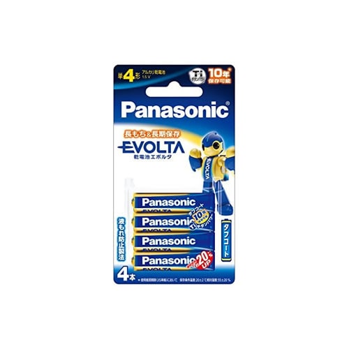 パナソニック　アルカリ乾電池　EVOLTA　エボルタ　単4形　LR03EJ/4B　(4本パック)