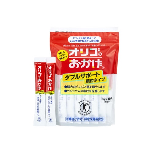 オリゴのおかげ ダブルサポート 顆粒タイプ (6g×15本) 甘味料 オリゴ糖 特定保健用食品 トクホ ※軽減税率対象商品