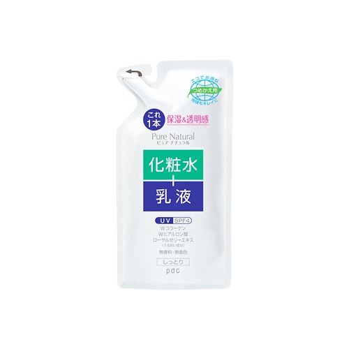 pdc ピュア ナチュラル エッセンスローション UV SPF4 つめかえ用 (200mL) 詰め替え用 化粧液 化粧水+乳液