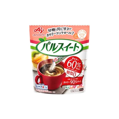 味の素 大正製薬 リビタ パルスイート (1.2g×100本入) スティック Livita 低カロリー甘味料 ※軽減税率対象商品