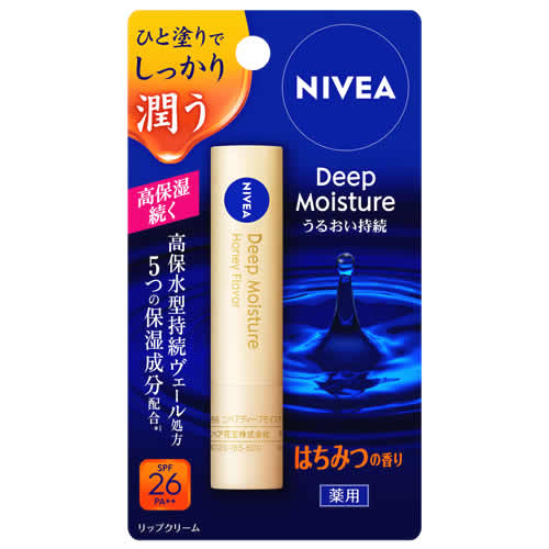 花王 ニベア ディープモイスチャーリップ はちみつの香り (2.2g) SPF26 PA++ リップクリーム 【医薬部外品】