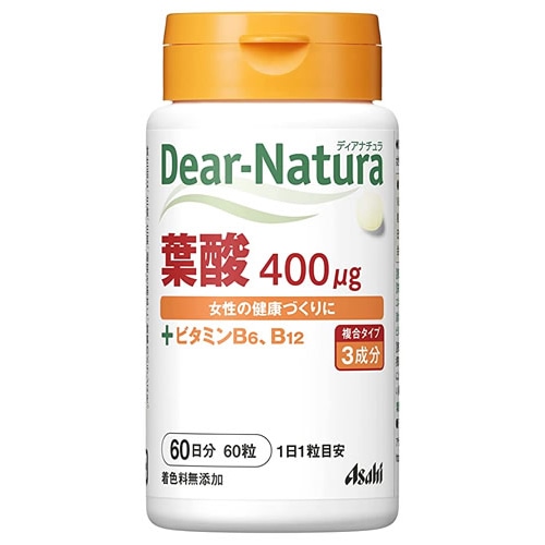 アサヒ ディアナチュラ 葉酸 60日分 (60粒) ビタミンE ビタミンB12　※軽減税率対象商品
