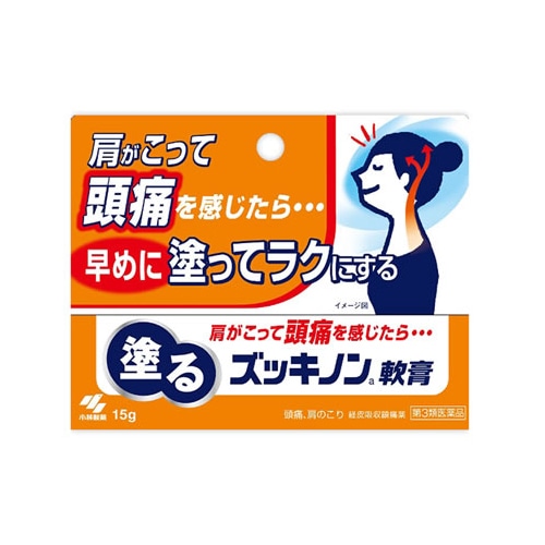 【第3類医薬品】頭痛・肩こりに 小林製薬 塗るズッキノンa軟膏 (15g) 【セルフメディケーション税制対象商品】
