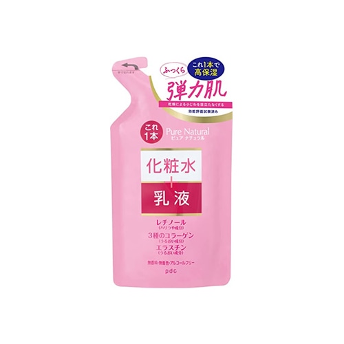 pdc ピュア ナチュラル エッセンスローション リフト つめかえ用 (200mL) 詰め替え用 化粧水+乳液 化粧液