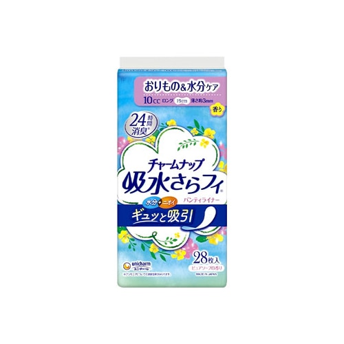 ユニチャーム チャームナップ 吸水さらフィ ロングパンティライナー ピュアソープの香り 10cc (28枚) 軽失禁ライナー