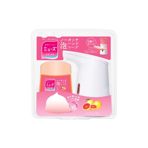 レキットベンキーザー 薬用せっけん ミューズ ノータッチ 泡ハンドソープ 本体セット グレープフルーツの香り (250mL) ディスペンサー 【医薬部外品】