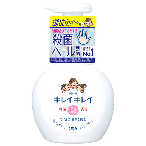 ライオン キレイキレイ 薬用泡ハンドソープ シトラスフルーティの香り 本体 (250mL) 殺菌泡消毒 【医薬部外品】