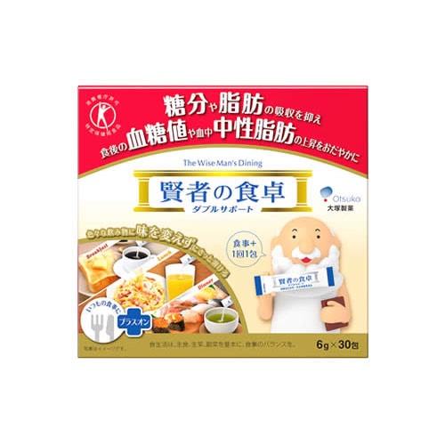 大塚製薬 賢者の食卓 ダブルサポート (6g×30包) スティックタイプ 食物繊維 特定保健用食品 トクホ　※軽減税率対象商品