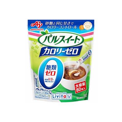 大正製薬 リビタ パルスイート カロリーゼロ (1.8g×80本) スティック 低カロリー甘味料 ※軽減税率対象商品