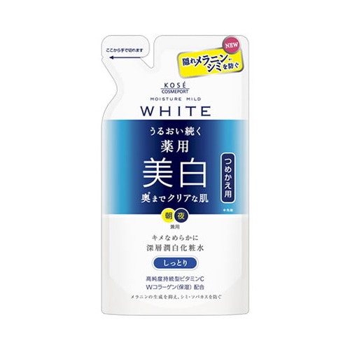 コーセーコスメポート モイスチュアマイルド ホワイト ローションM しっとり 美白化粧水 つめかえ用 (160ml) 詰め替え用 【医薬部外品】