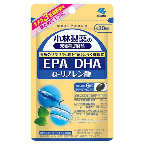 小林製薬 小林製薬の栄養補助食品 EPA DHA α-リノレン酸 約30日分 (180粒) ※軽減税率対象商品