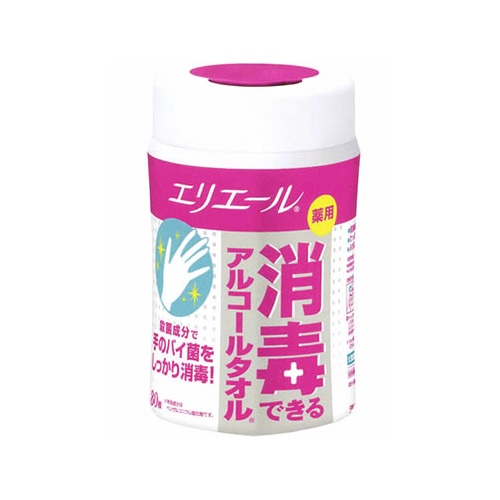 エリエール 薬用 消毒できるアルコールタオル 本体 (80枚)