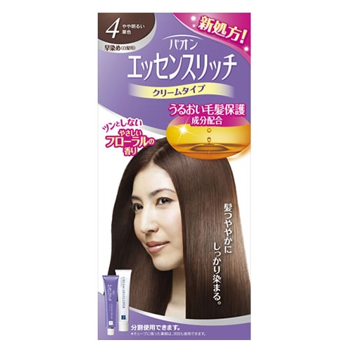 パオン　エッセンスリッチ　クリームタイプ　白髪染め　白髪用早染めタイプ　4　やや明るい栗色