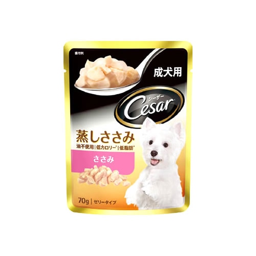 マースジャパン シーザー 蒸しささみ 成犬用 ゼリータイプ ささみ CEP1 (70g)